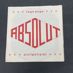 Absolut (2) German Punk Vinyl 7" Record Togo Pogo Zivilpolizist 45 RPM New Wave